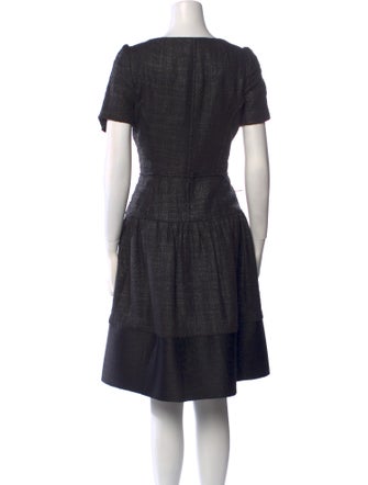 Milly Scoop Neck Knee-Length Dress