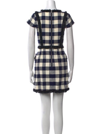 Milly Plaid Print Mini Dress