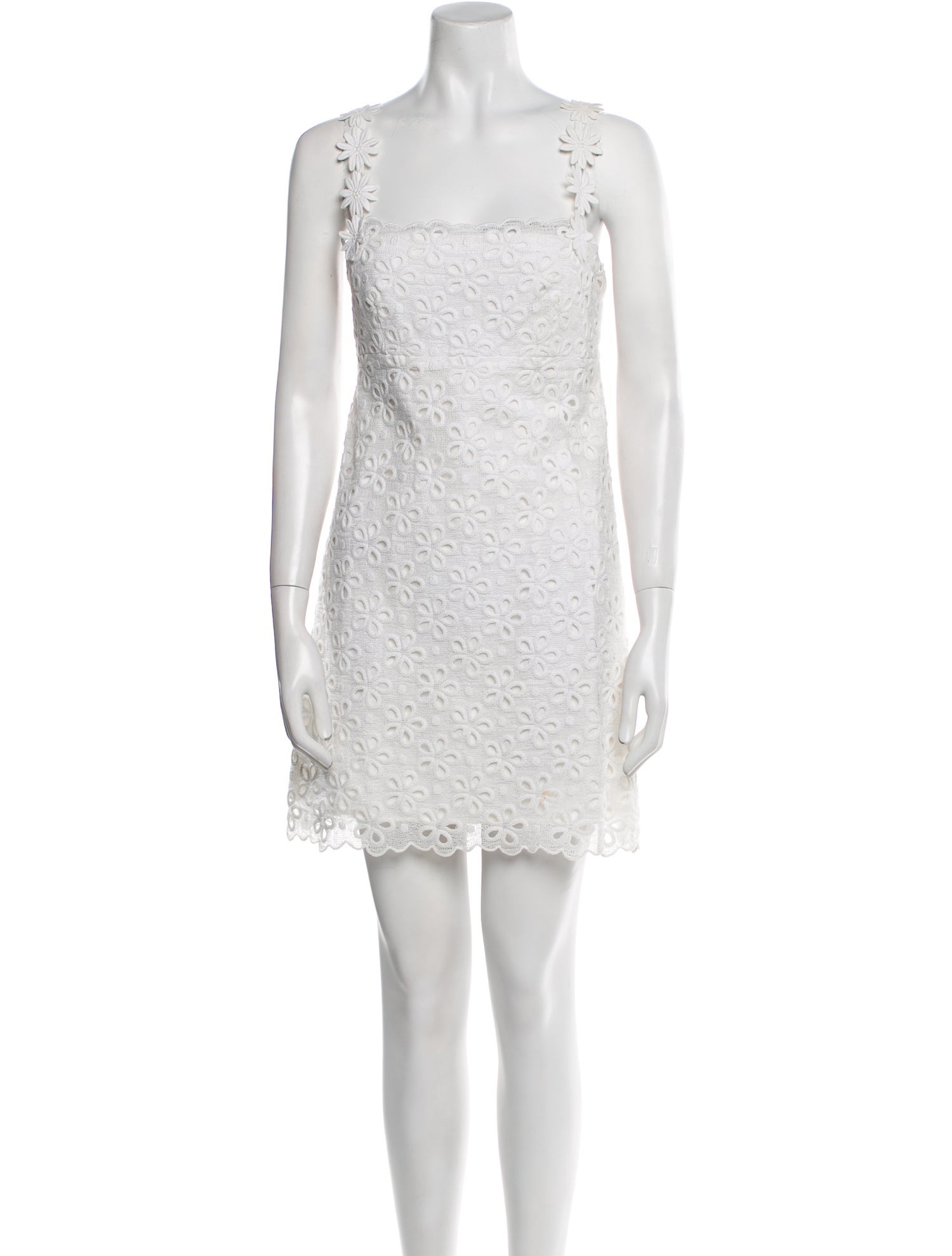 Milly Square Neckline Mini Dress