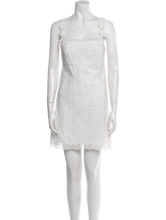 Milly Square Neckline Mini Dress