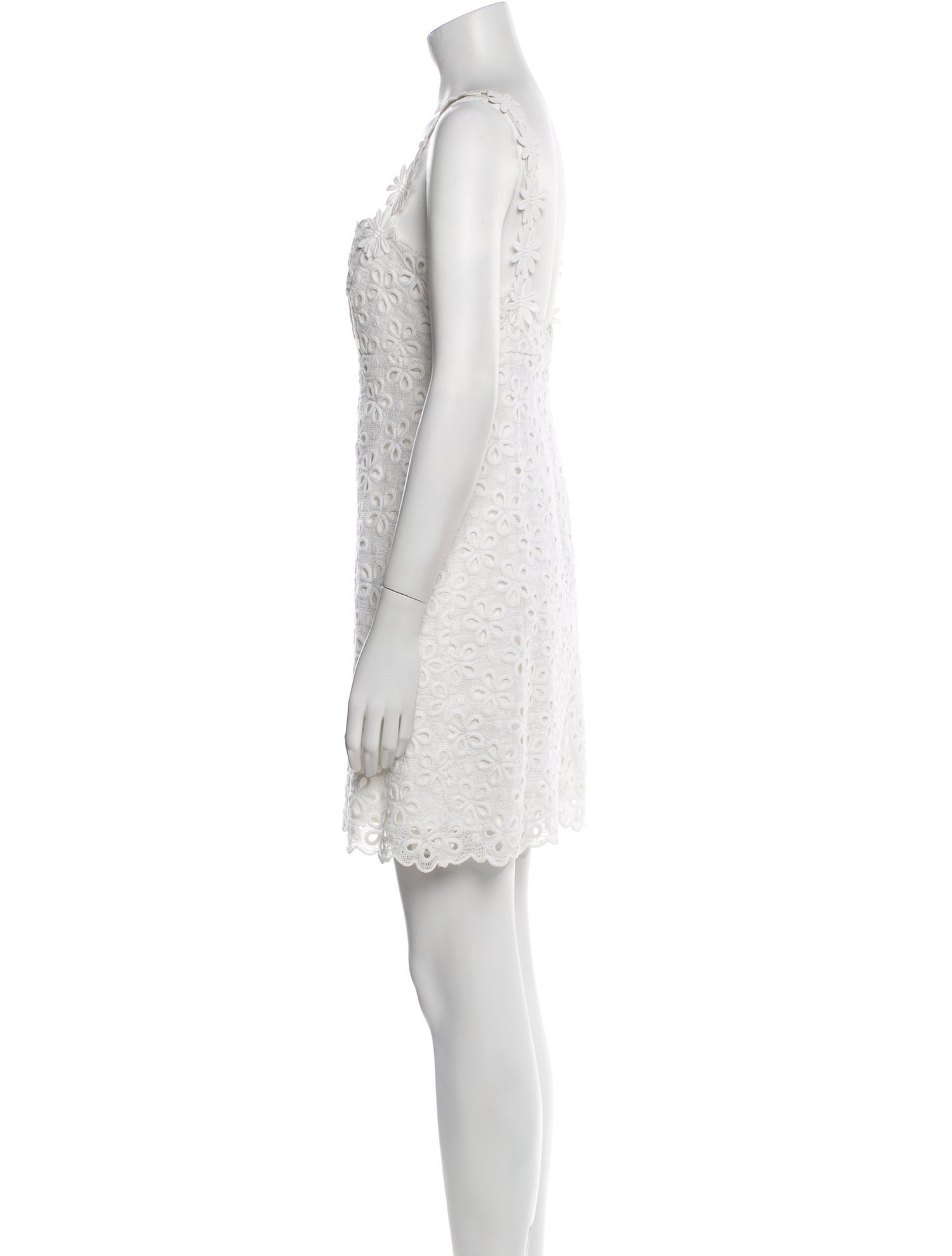 Milly Square Neckline Mini Dress