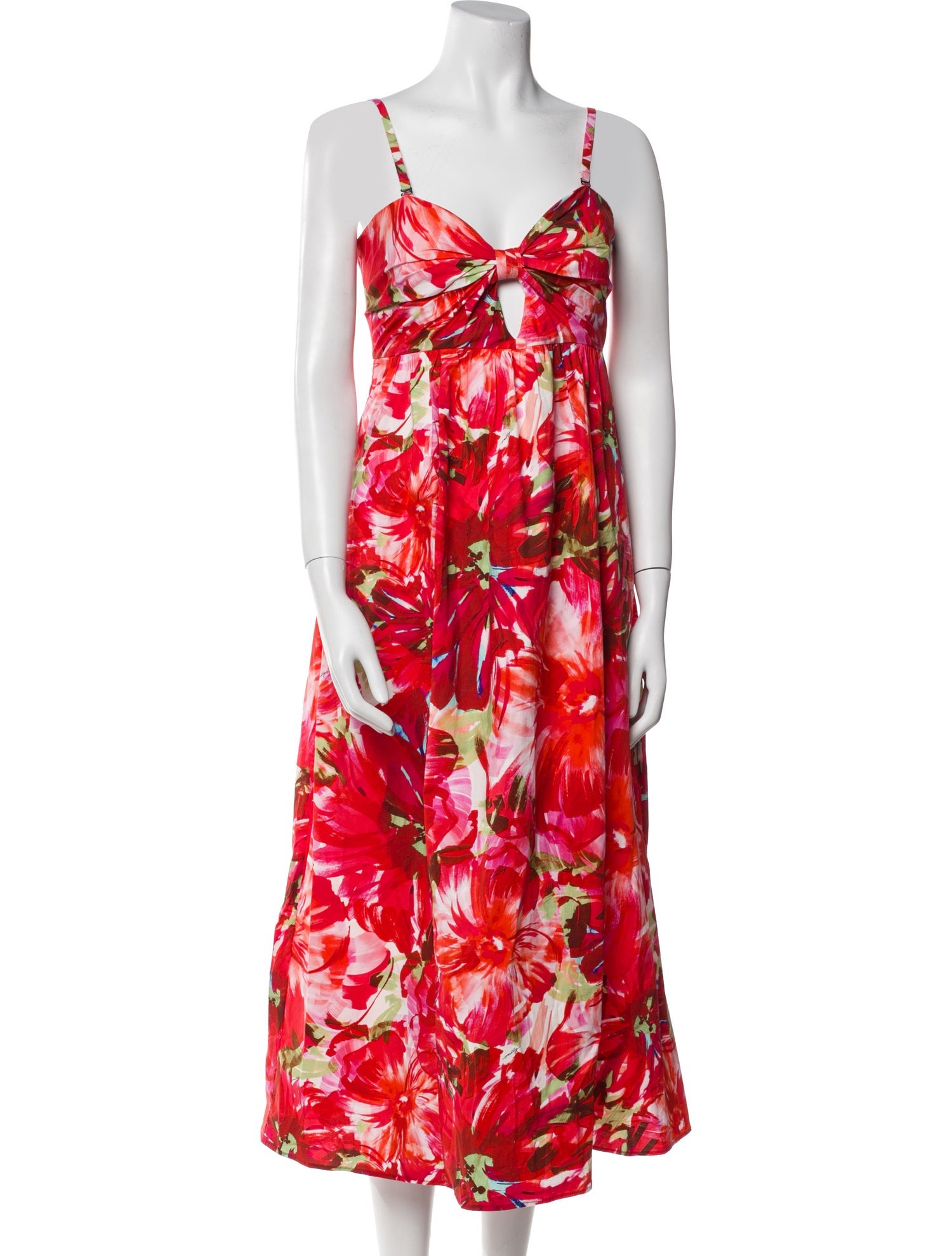 Milly Floral Print Midi Length Dress
