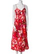 Milly Floral Print Midi Length Dress