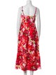 Milly Floral Print Midi Length Dress