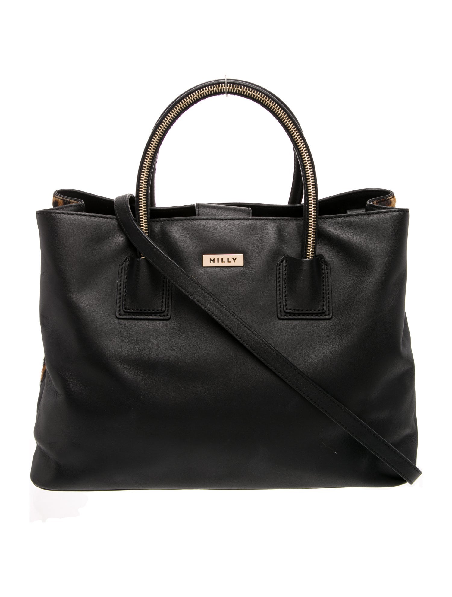 Milly Leather Top Handle Bag