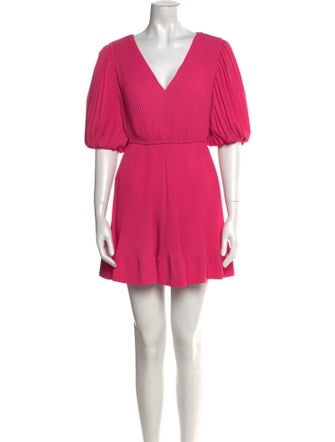 Milly V-Neck Mini Dress