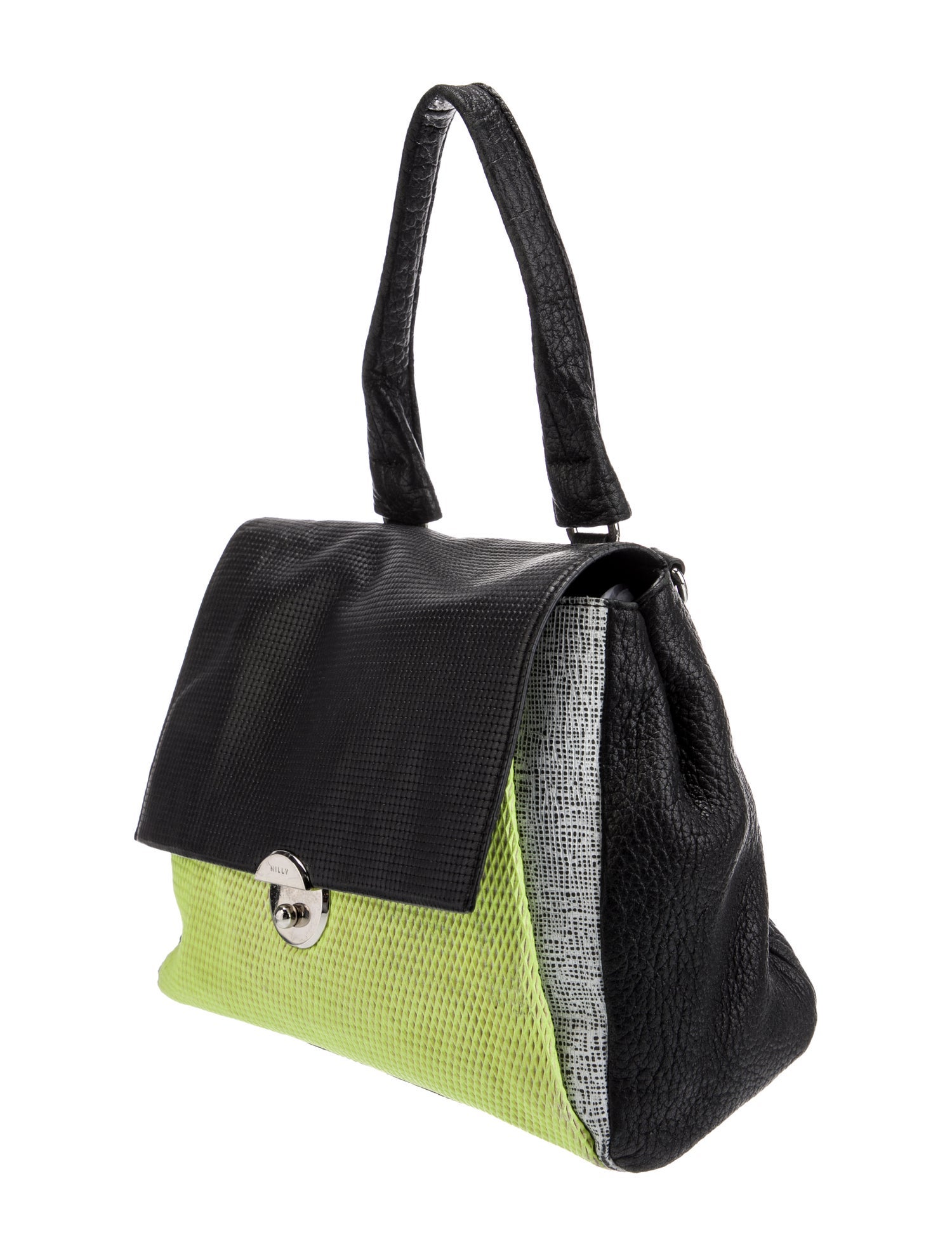 Milly Leather Top Handle Bag