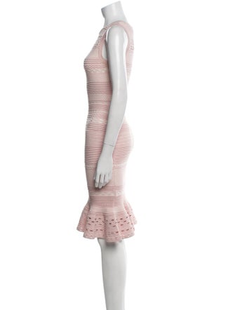 Milly Striped Knee-Length Dress