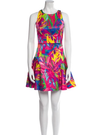 Milly Floral Print Mini Dress