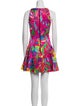 Milly Floral Print Mini Dress