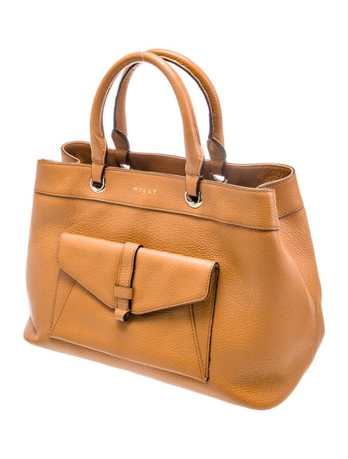 Milly Leather Top Handle Bag
