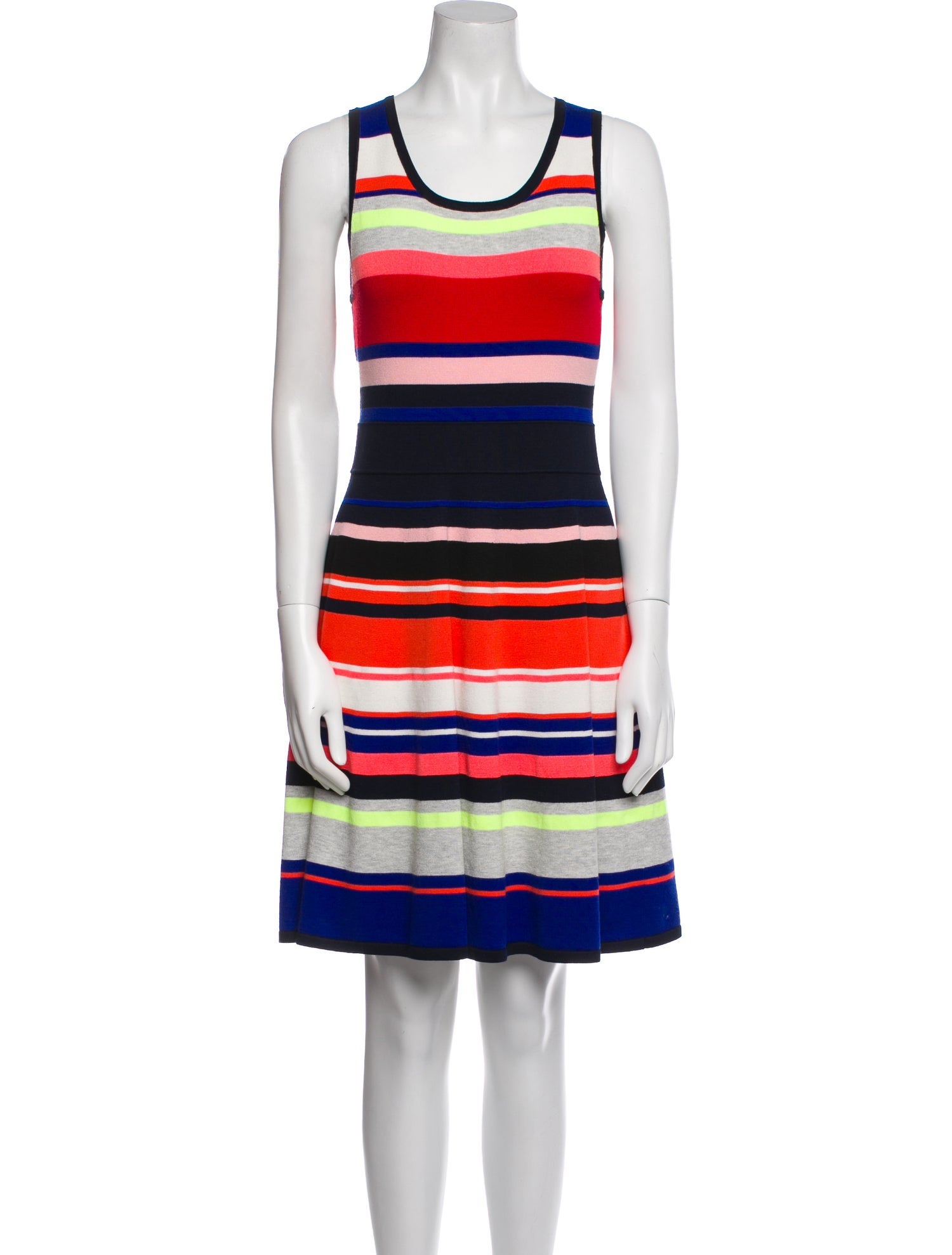 Milly Striped Knee-Length Dress