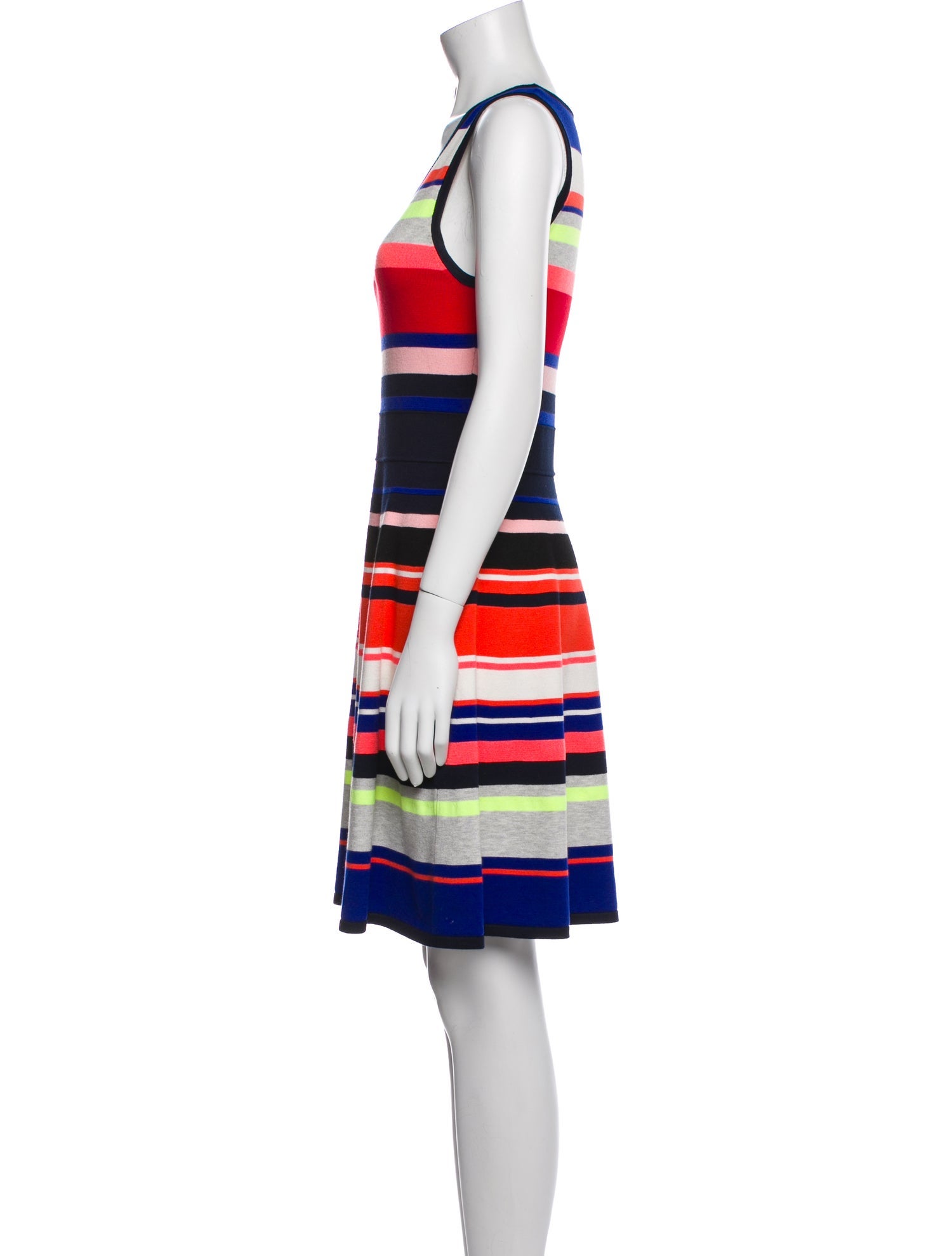Milly Striped Knee-Length Dress