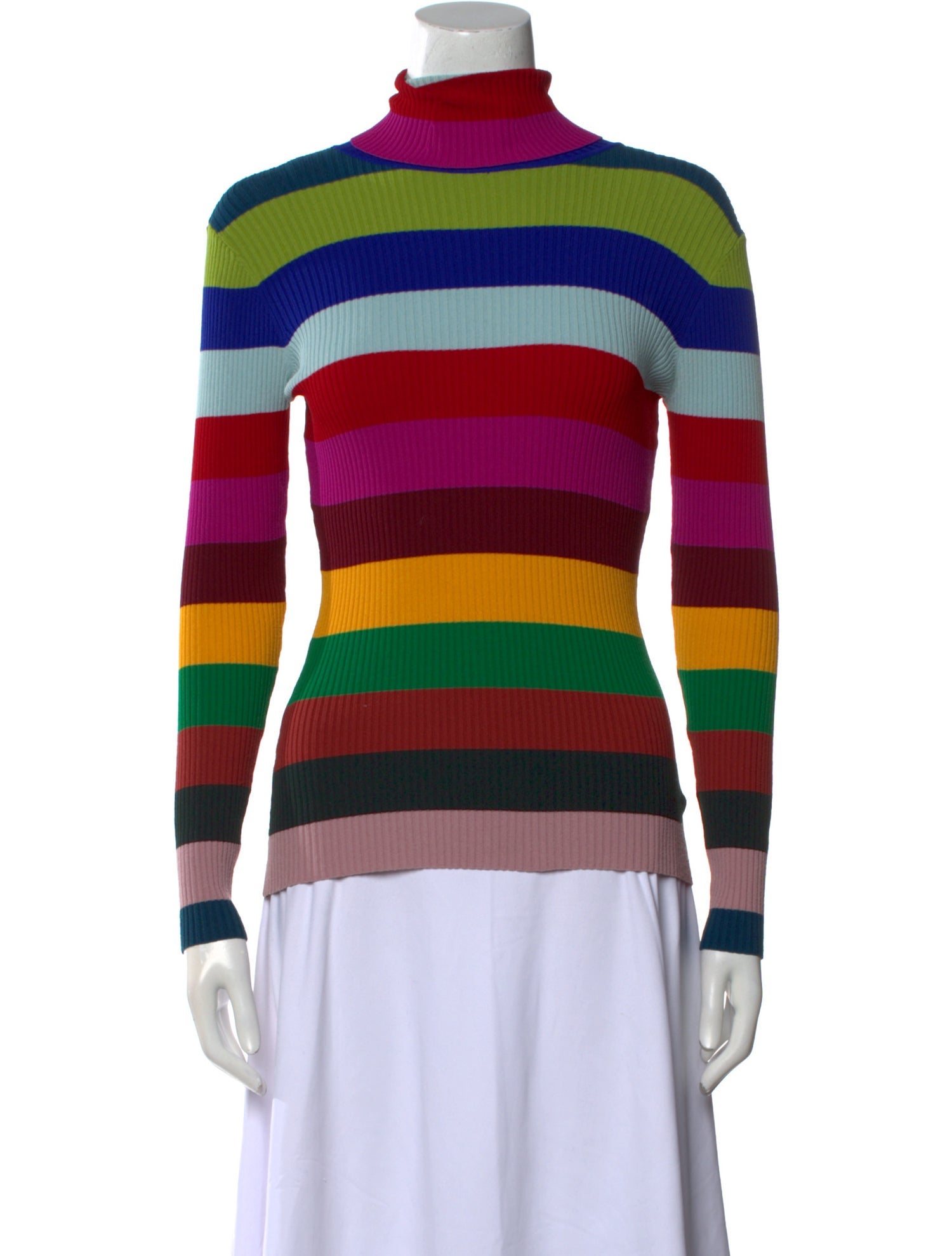 Milly Striped Turtleneck Sweater