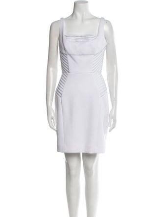 Milly Square Neckline Mini Dress