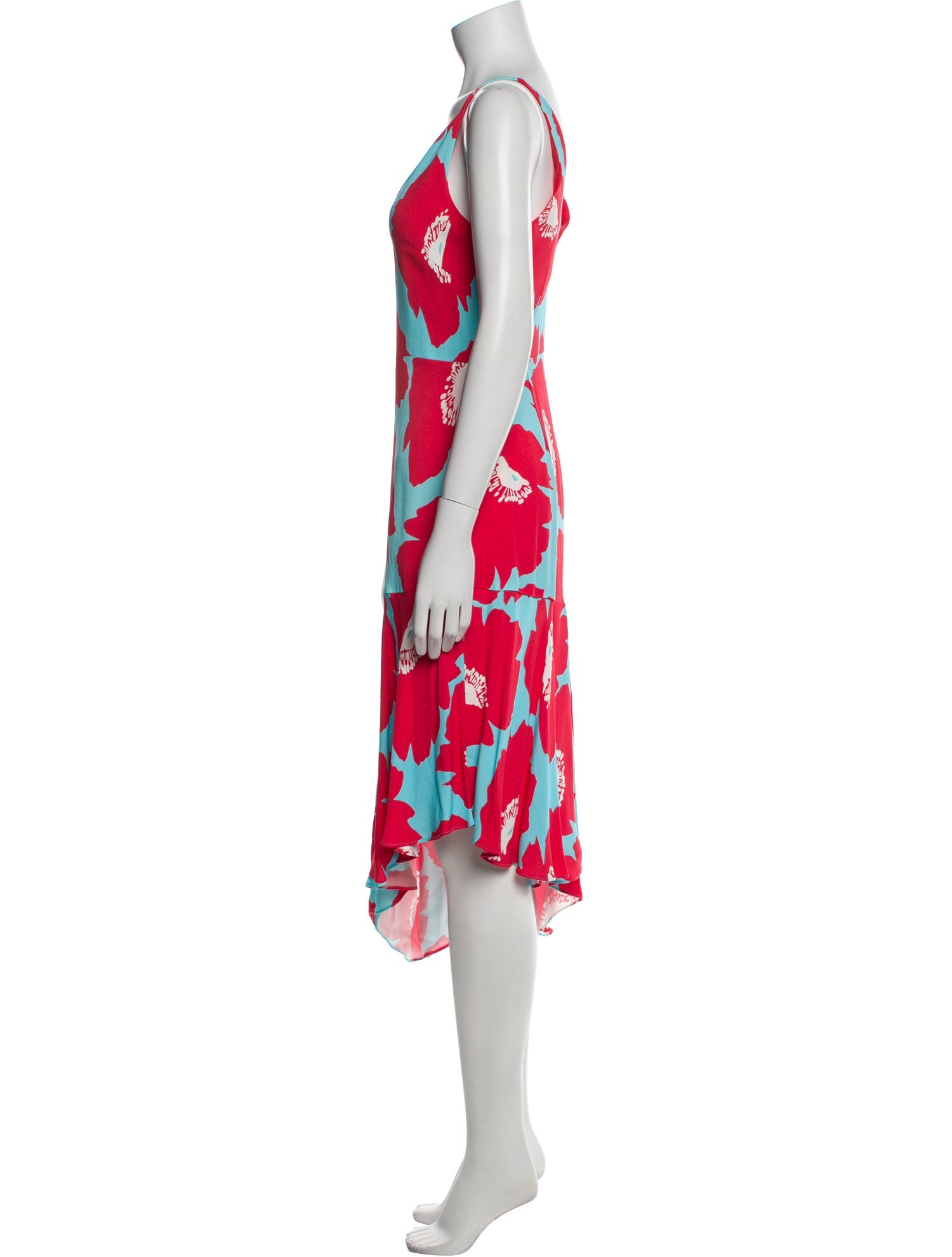 Milly Floral Print Midi Length Dress