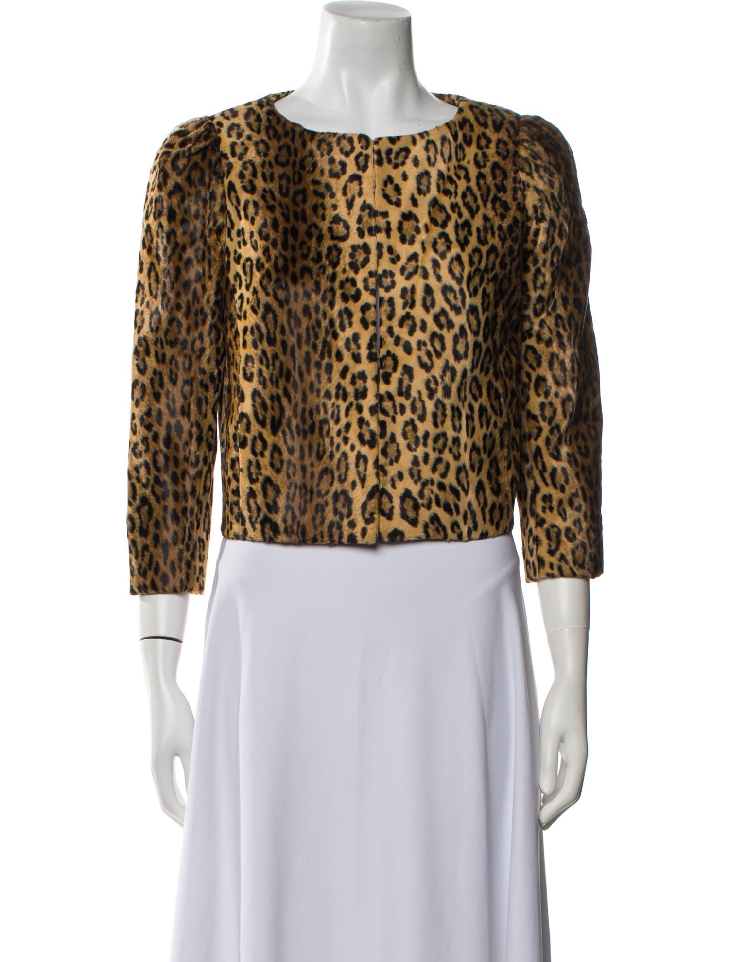 Milly Animal Print Faux Fur Jacket