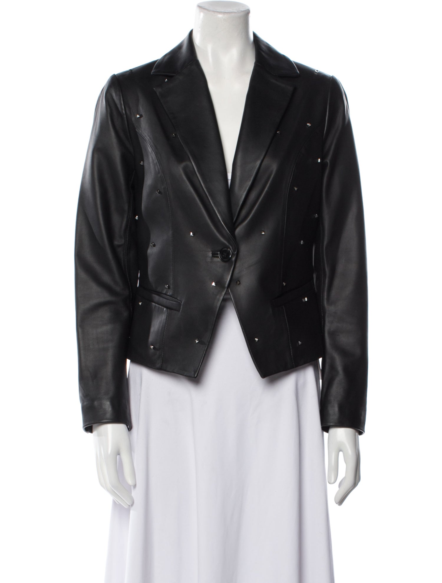Milly Leather Blazer