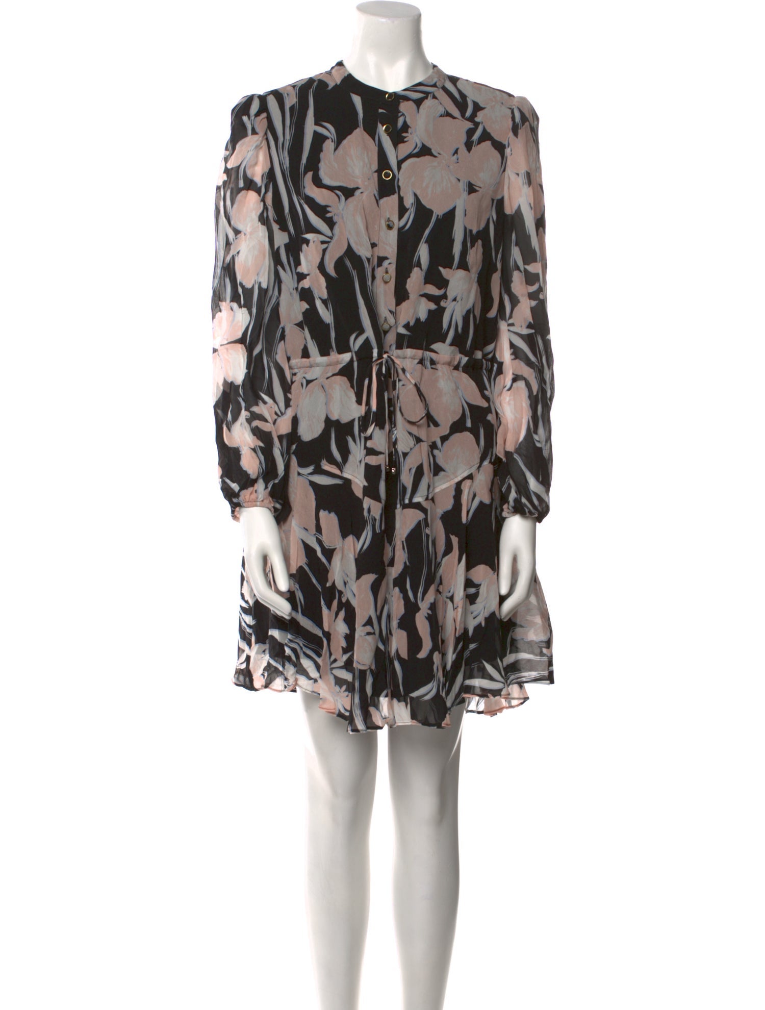 Milly Floral Print Mini Dress