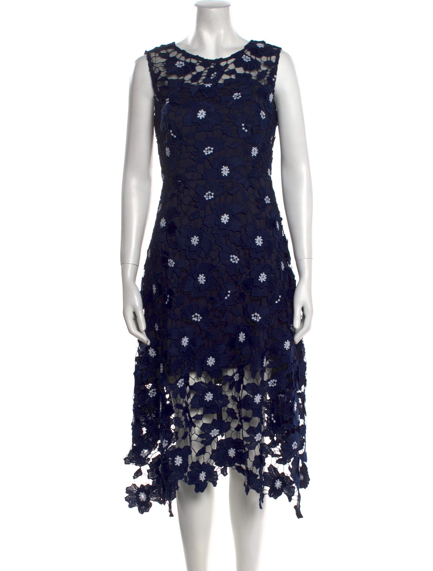 Milly Lace Pattern Midi Length Dress