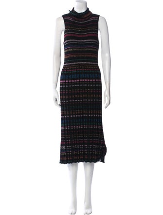 Milly Striped Midi Length Dress