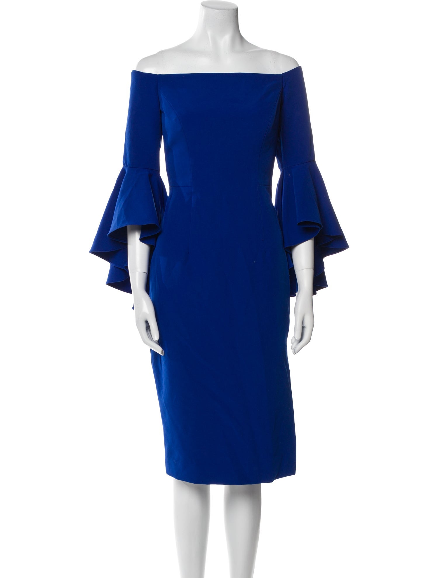 Milly Off-The-Shoulder Midi Length Dress