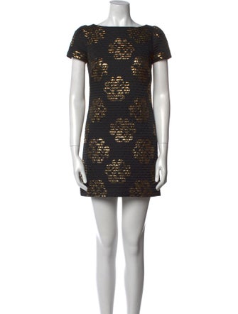 Milly Bateau Neckline Mini Dress