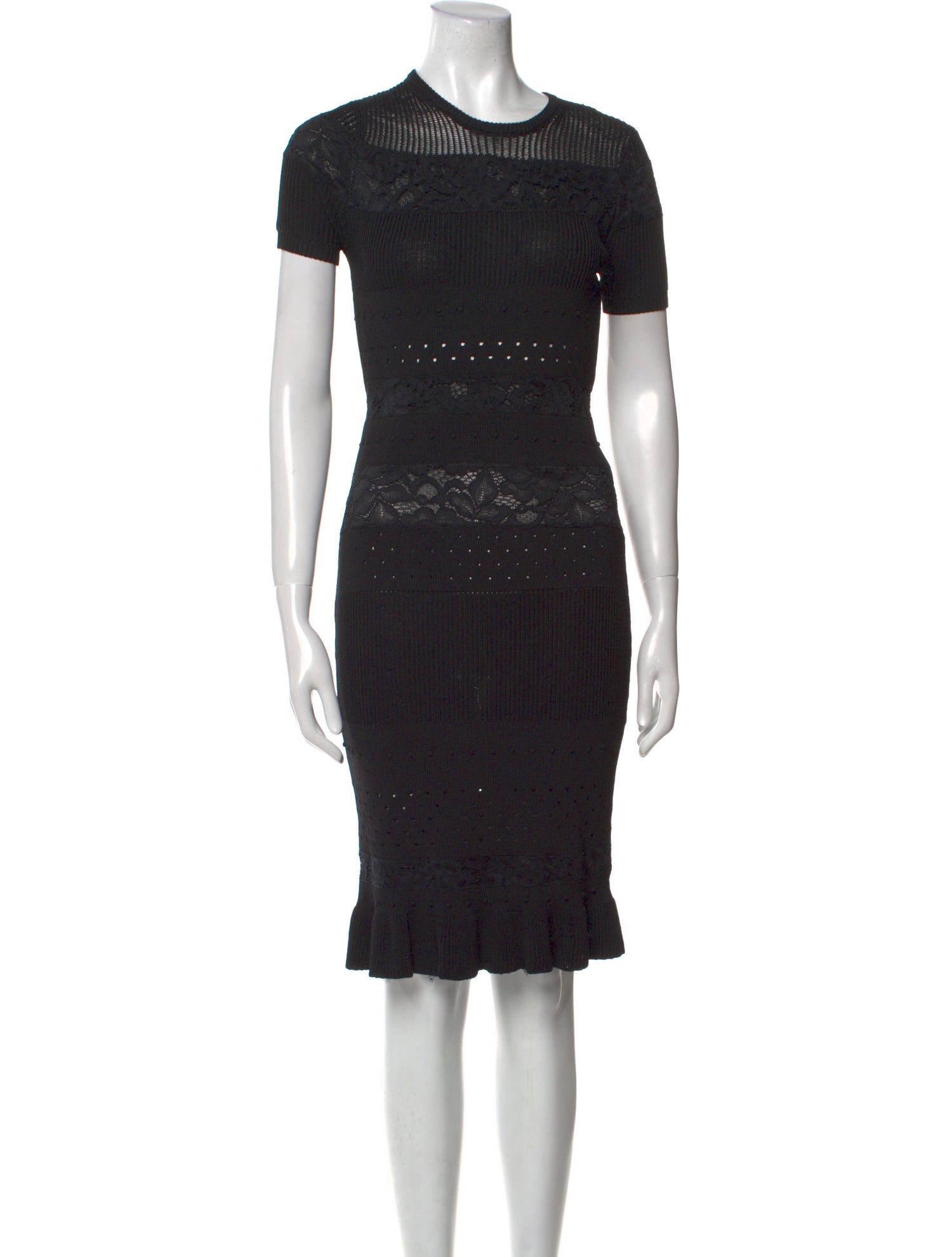 Milly Crew Neck Knee-Length Dress