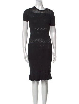 Milly Crew Neck Knee-Length Dress