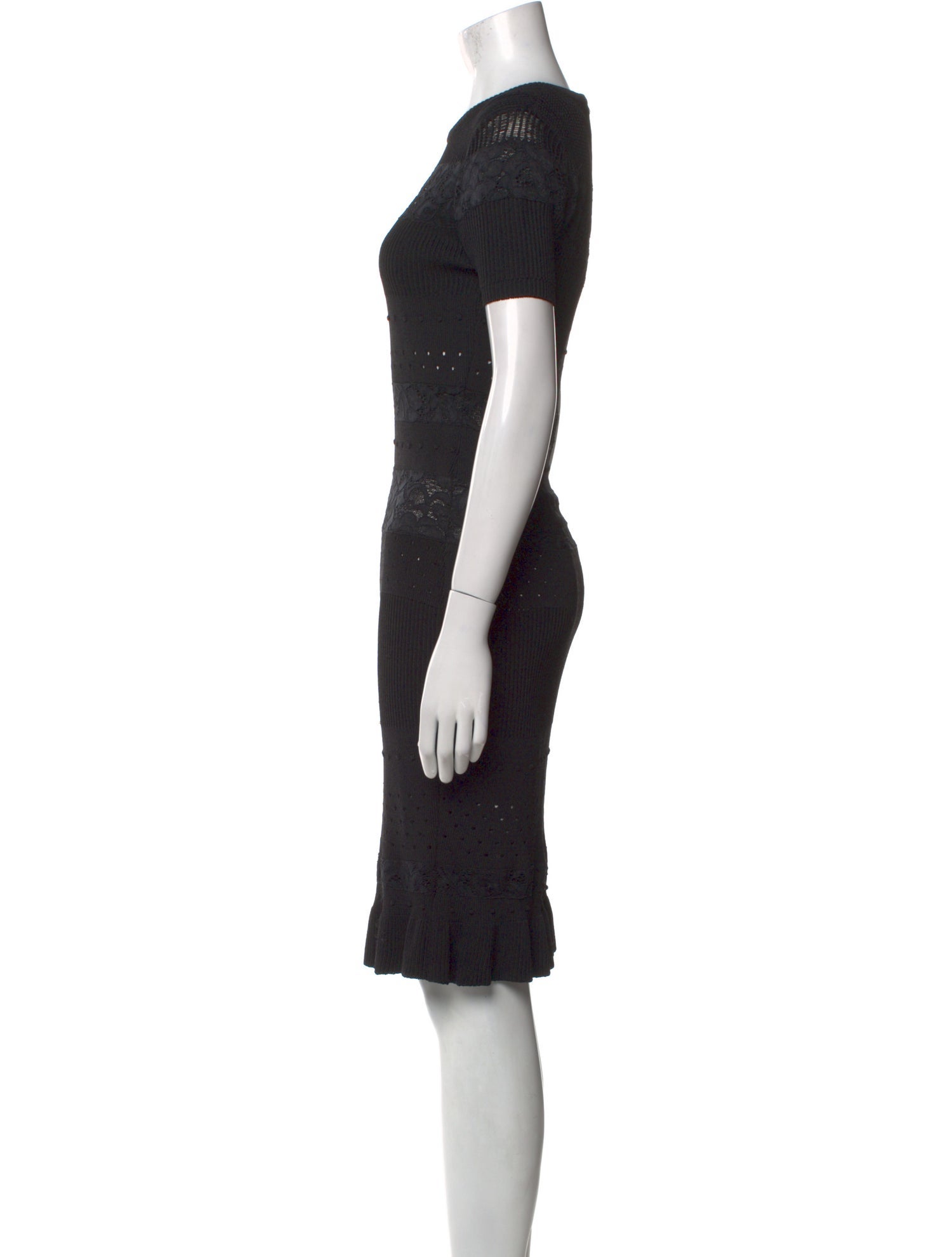 Milly Crew Neck Knee-Length Dress