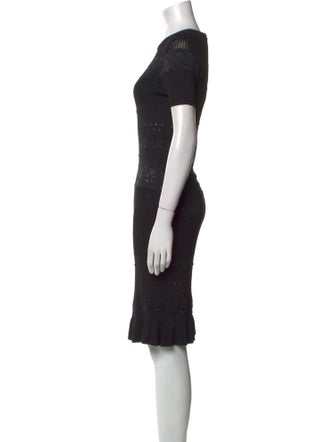Milly Crew Neck Knee-Length Dress