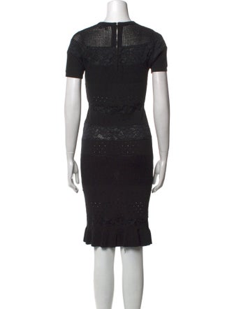 Milly Crew Neck Knee-Length Dress