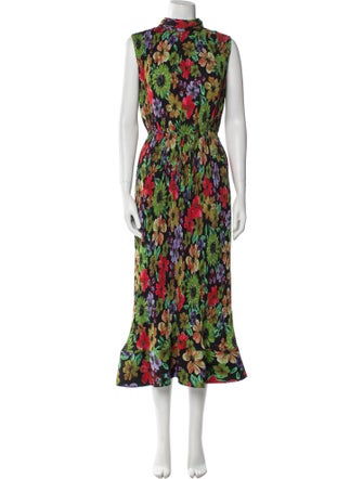 Milly Floral Print Long Dress