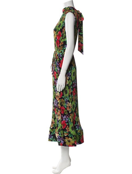 Milly Floral Print Long Dress