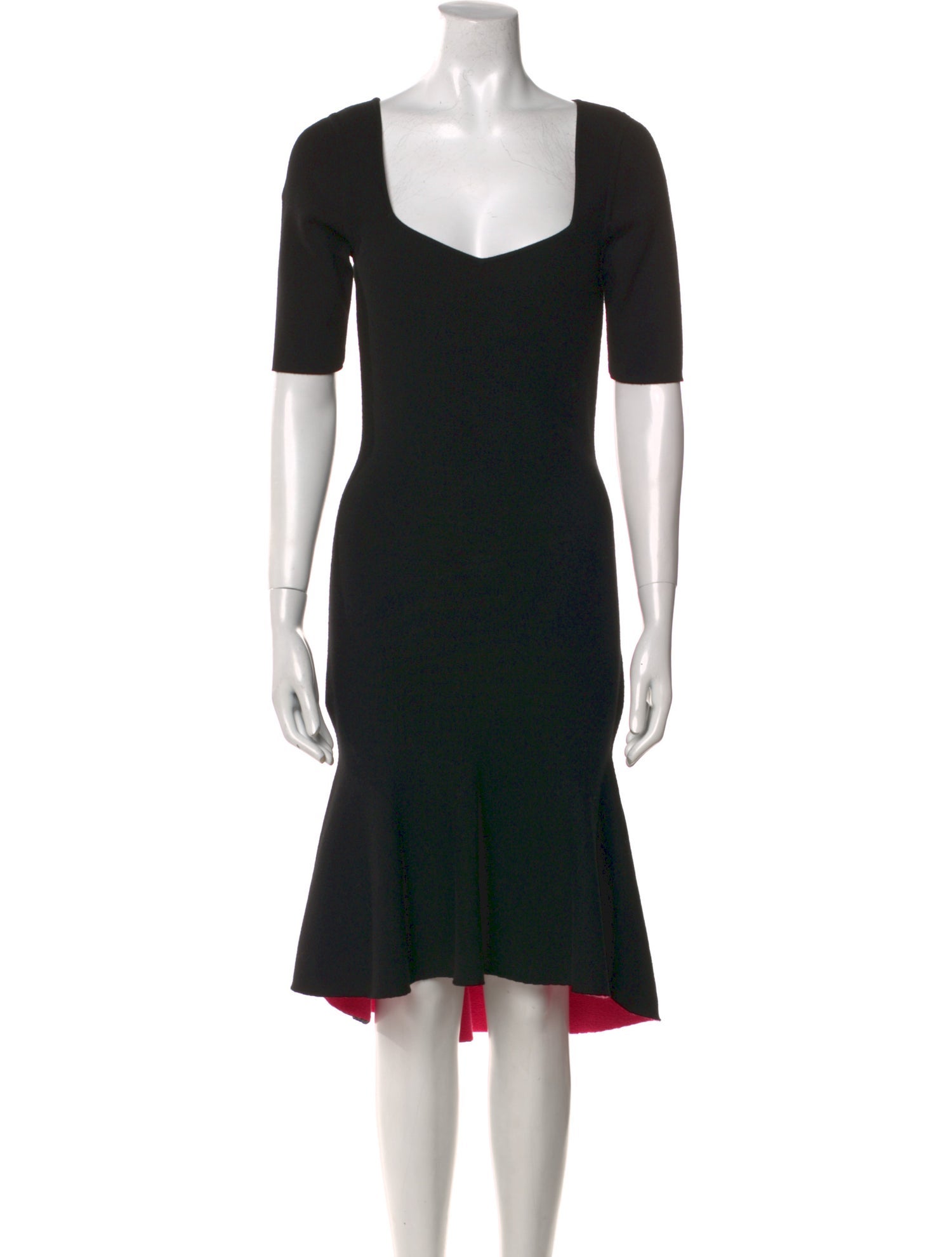 Milly Square Neckline Midi Length Dress