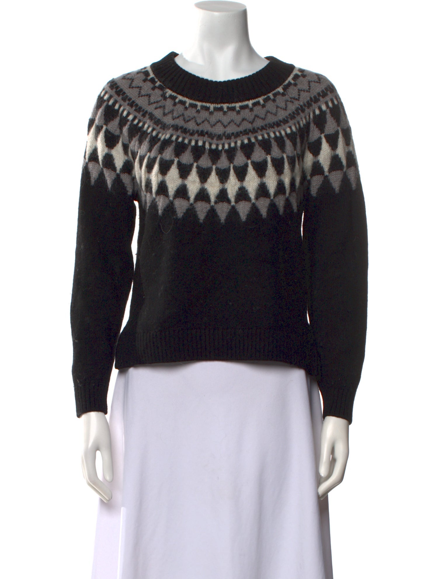 Milly Merino Wool Printed Sweater