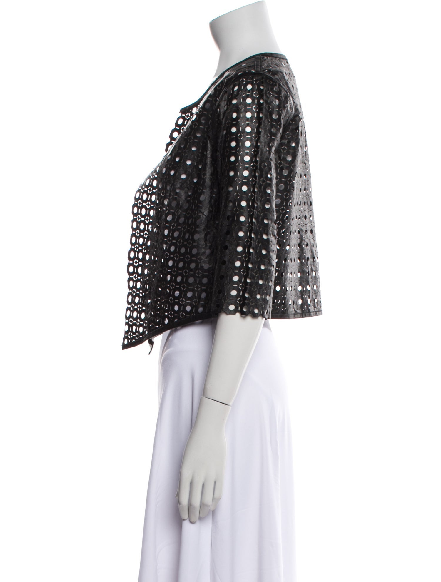 Milly Leather Printed Evening Jacket