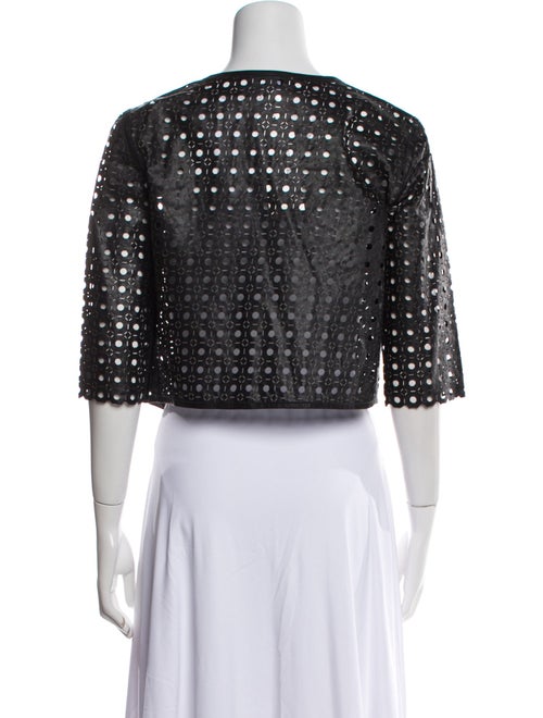 Milly Leather Printed Evening Jacket