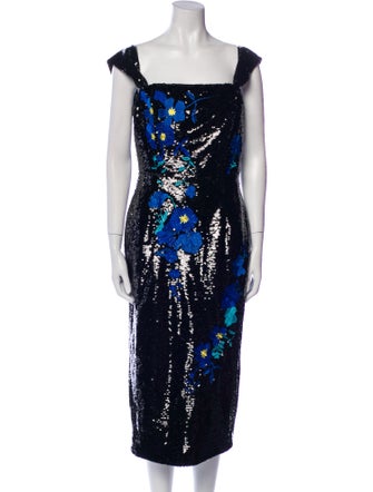 Milly Printed Midi Length Dress