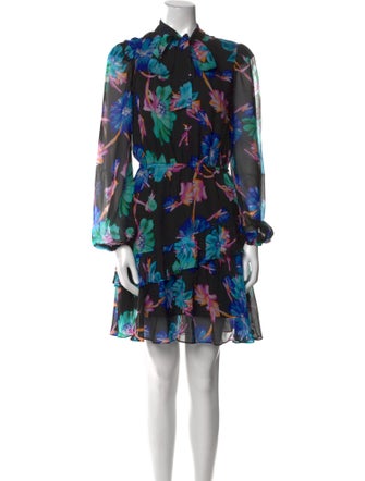 Milly Floral Print Mini Dress