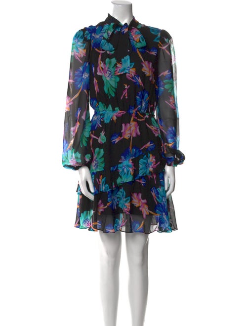 Milly Floral Print Mini Dress