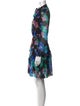 Milly Floral Print Mini Dress