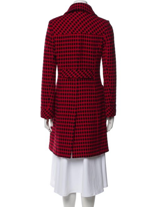 Milly Virgin Wool Houndstooth Print Coat