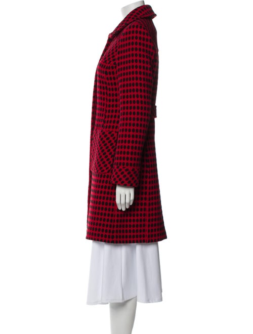 Milly Virgin Wool Houndstooth Print Coat