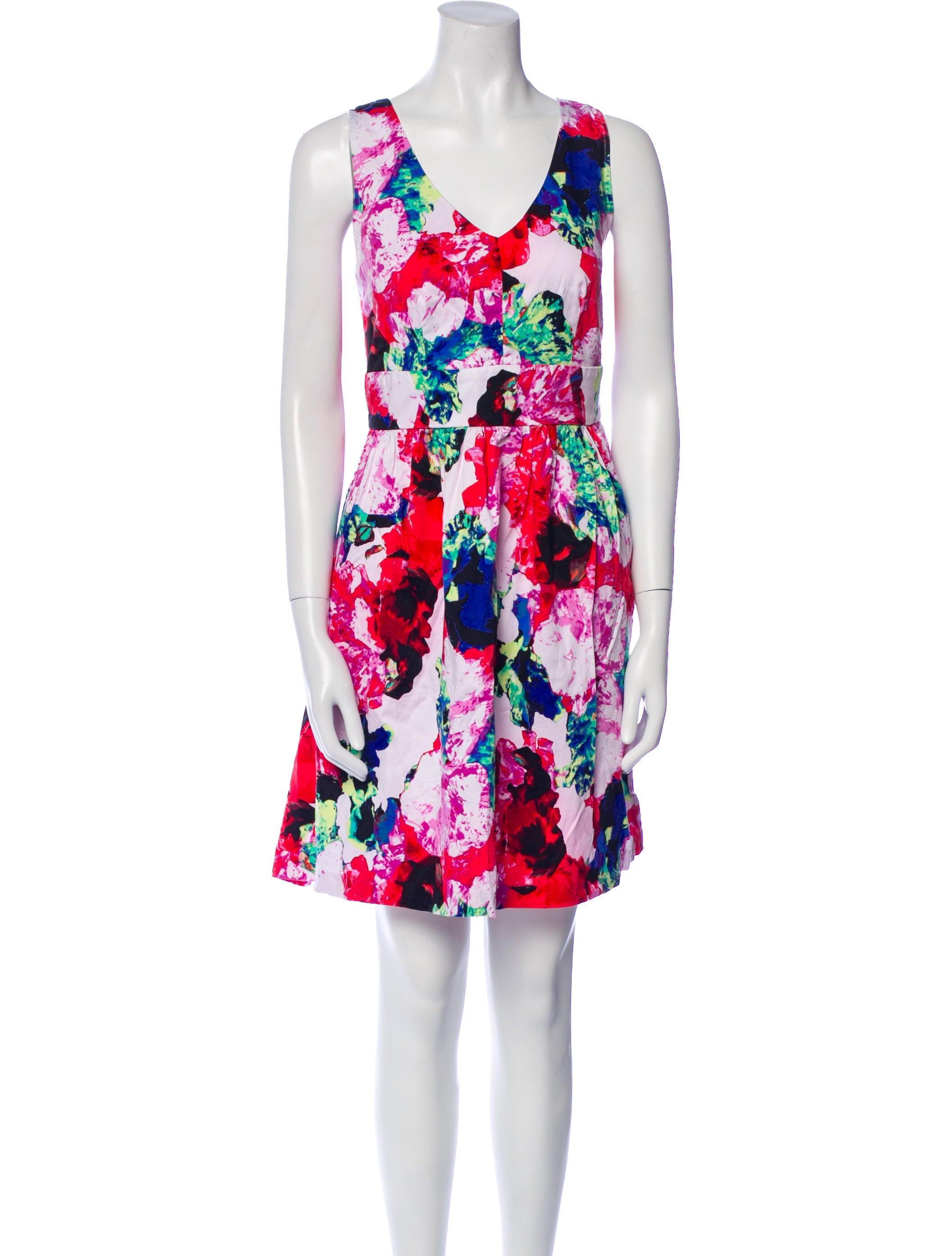Milly Floral Print Knee-Length Dress