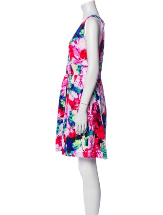 Milly Floral Print Knee-Length Dress