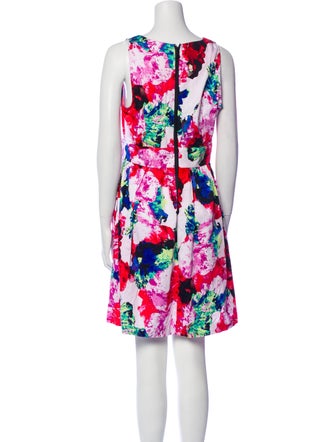 Milly Floral Print Knee-Length Dress
