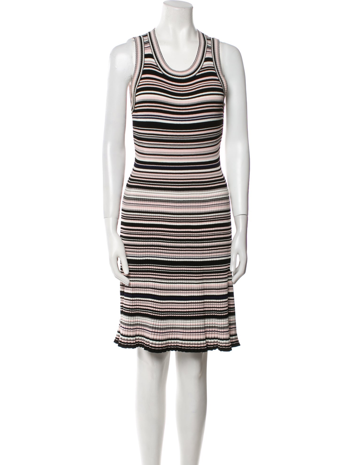 Milly Striped Knee-Length Dress