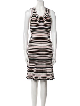 Milly Striped Knee-Length Dress
