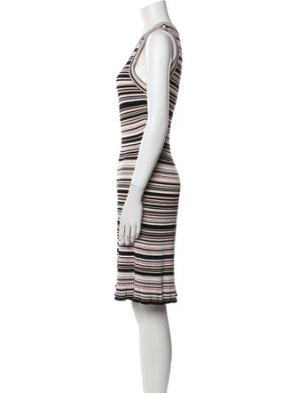 Milly Striped Knee-Length Dress